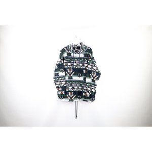 Vintage 90s Streetwear Medium Southwestern Sherpa Deep Pile Fleece Sweater